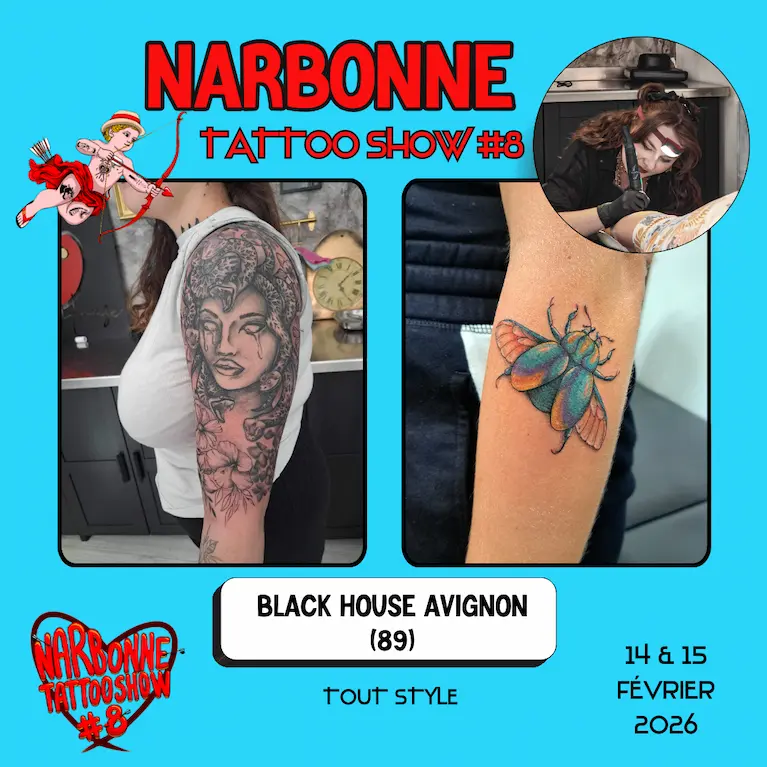 Occitania Events - Tatoueur - Narbonne Tattoo Show #8 - 14 et 15 février 2026 - BLACK HOUSE AVIGNON Occitania Events - Tatoueur - Narbonne Tattoo Show #8 - 14 et 15 février 2026 - BLACK HOUSE AVIGNON