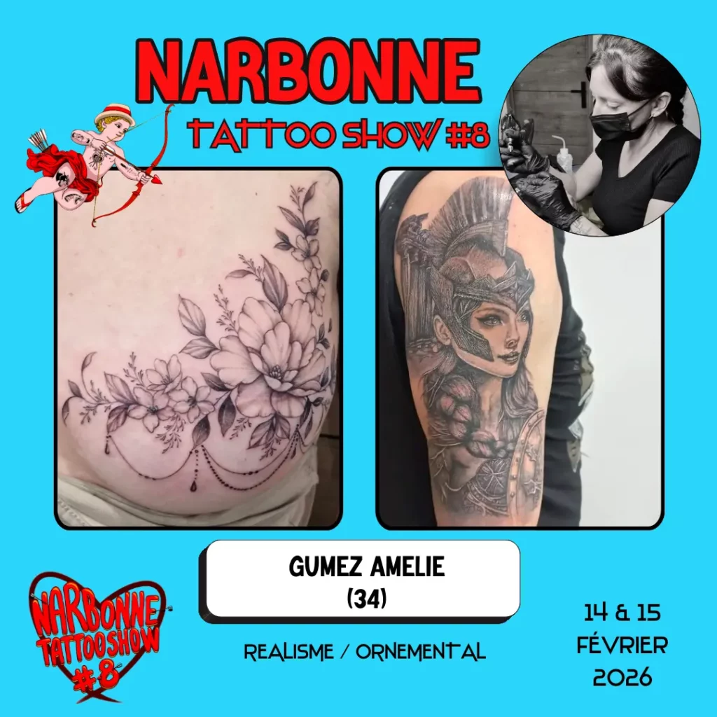 Occitania Events - Tatoueur - Narbonne Tattoo Show #8 - 14 et 15 février 2026 - GUMEZ AMELIE