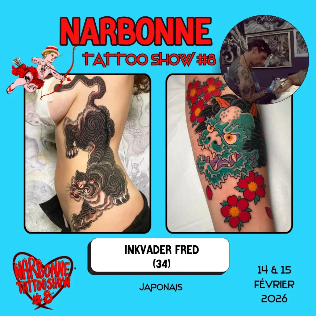 Occitania Events - Tatoueur - Narbonne Tattoo Show #8 - 14 et 15 février 2026 - INKVADER-FRED