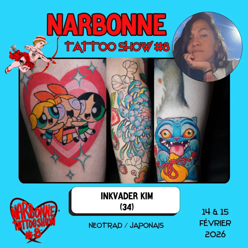 Occitania Events - Tatoueur - Narbonne Tattoo Show #8 - 14 et 15 février 2026 - INKVADER-KIM