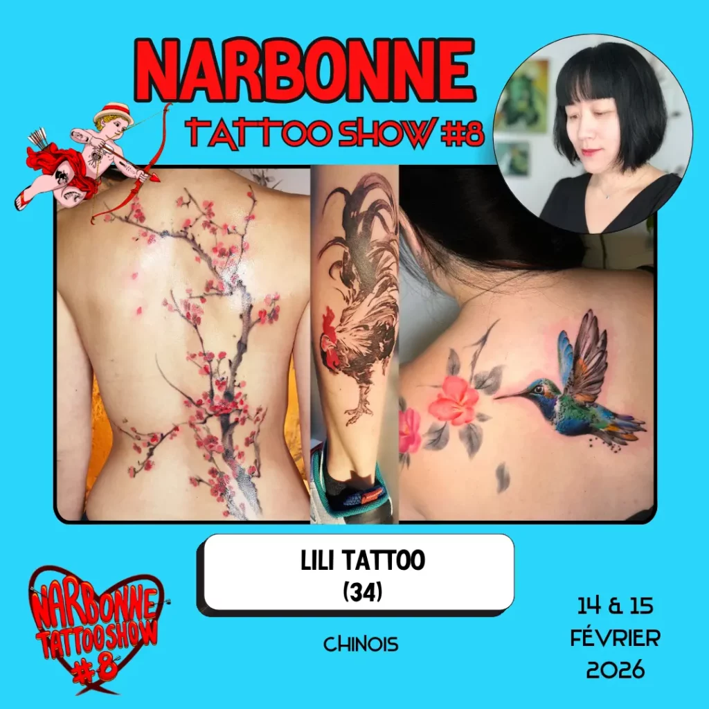 Occitania Events - Tatoueur - Narbonne Tattoo Show #8 - 14 et 15 février 2026 - LILI-TATOO