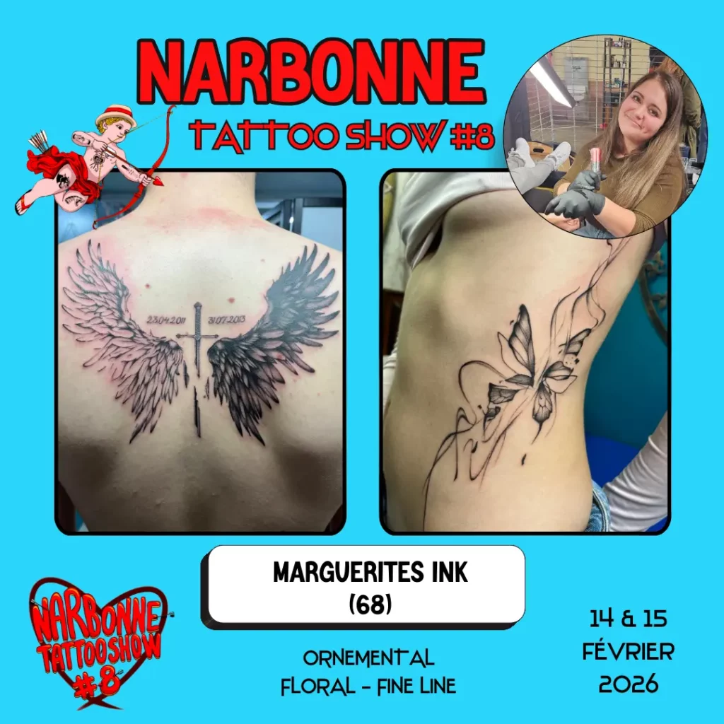 Occitania Events - Tatoueur - Narbonne Tattoo Show #8 - 14 et 15 février 2026 - MARGUERITES-INK