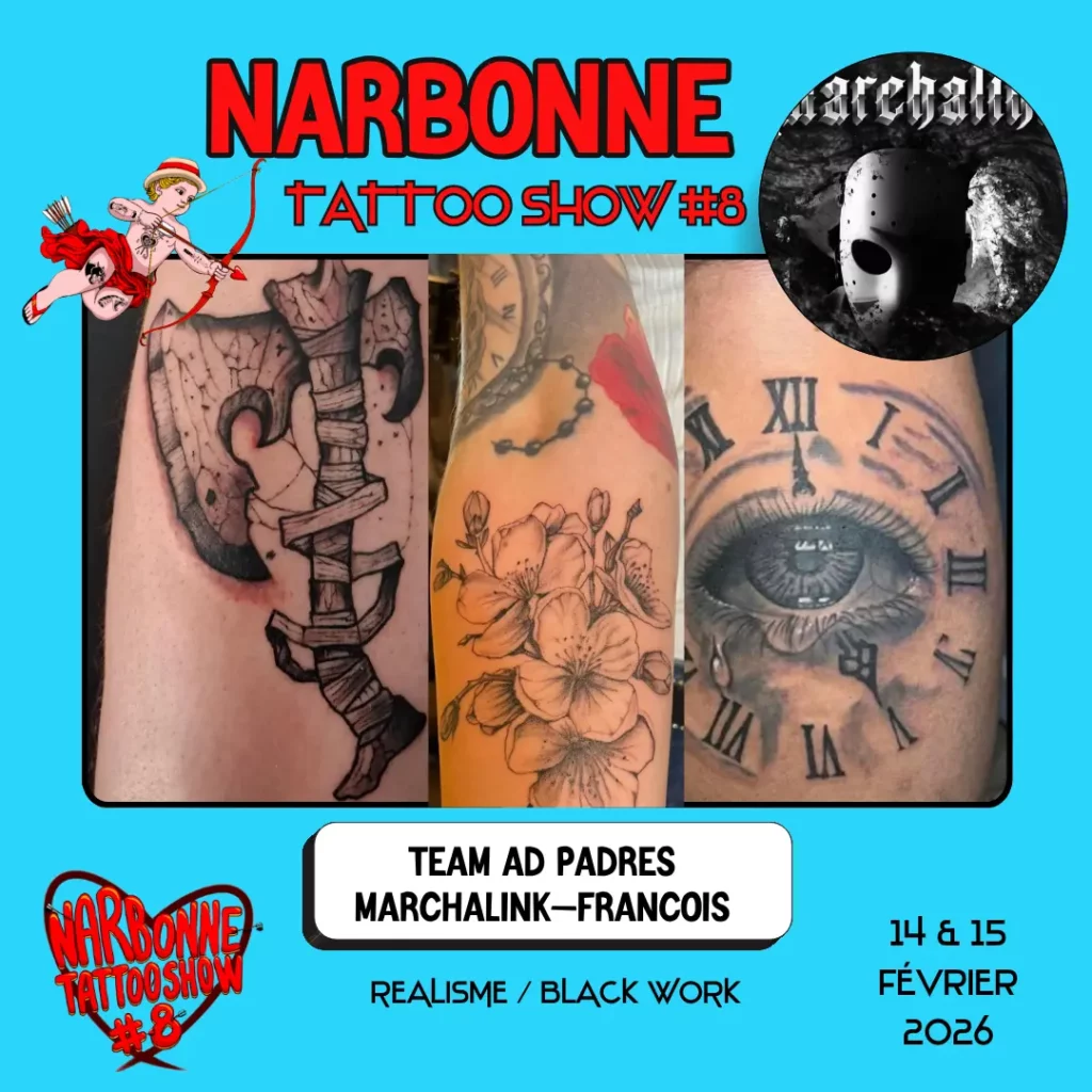 Occitania Events - Tatoueur - Narbonne Tattoo Show #8 - 14 et 15 février 2026 - TEAM-AD-PADRES MARCHALINK