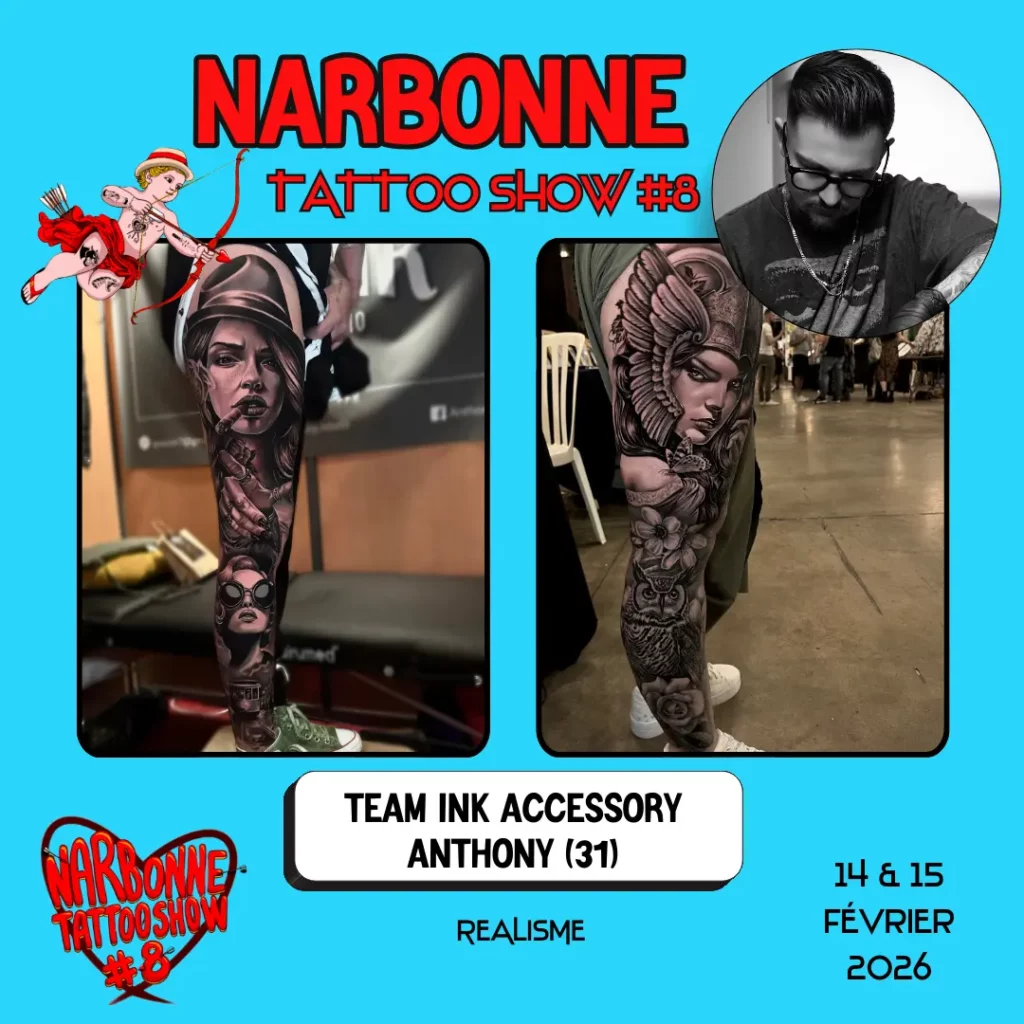 Occitania Events - Tatoueur - Narbonne Tattoo Show #8 - 14 et 15 février 2026 - TEAM INK ACCESSORY ANTHONY