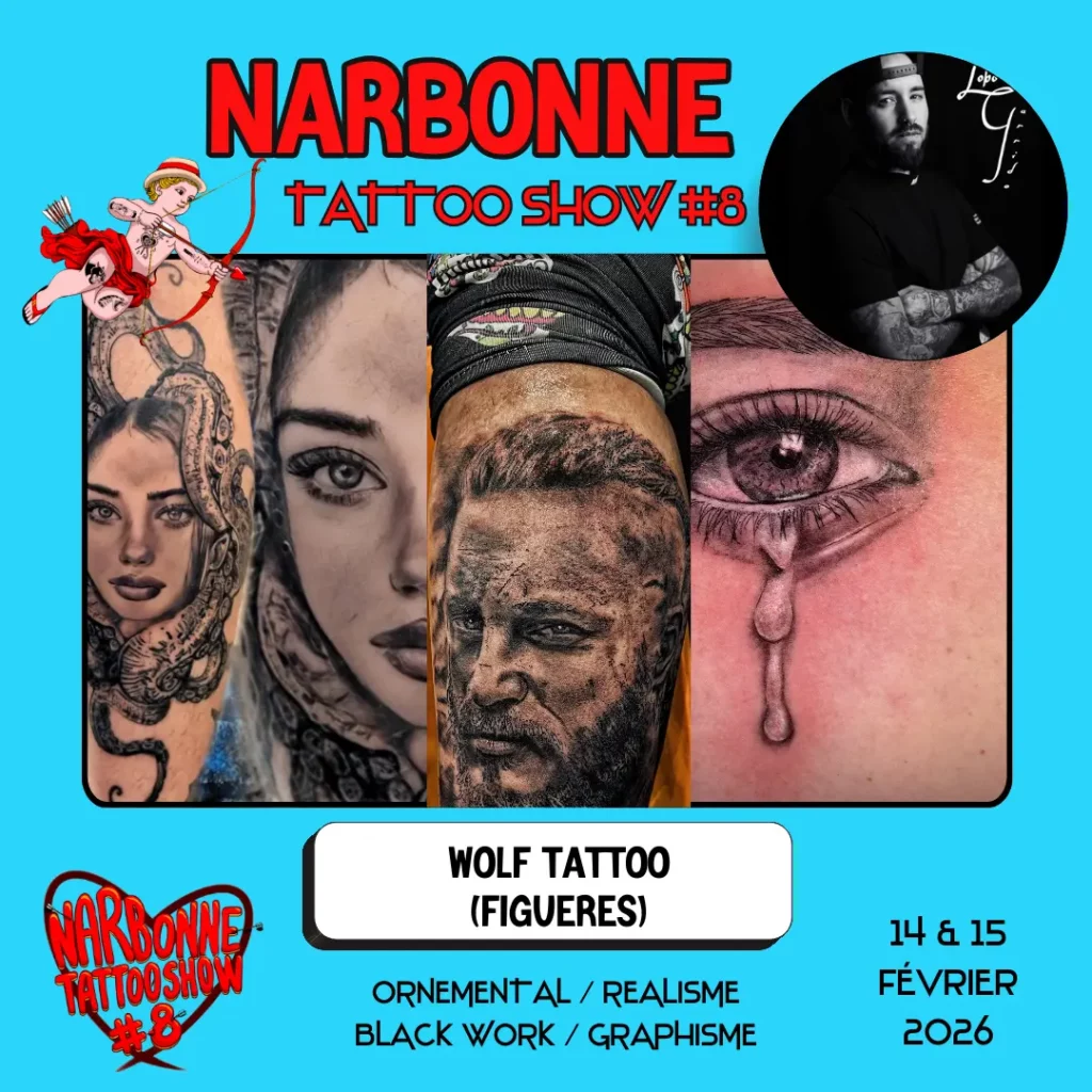 Occitania Events - Tatoueur - Narbonne Tattoo Show #8 - 14 et 15 février 2026 - WOLF TATTOO