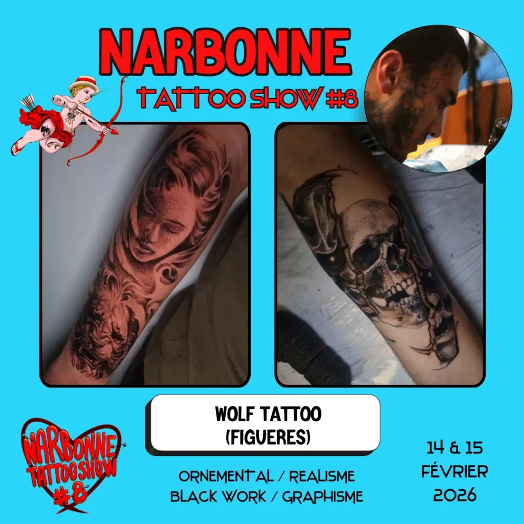 Occitania Events - Tatoueur - Narbonne Tattoo Show #8 - 14 et 15 février 2026 - WOLF TATTOO
