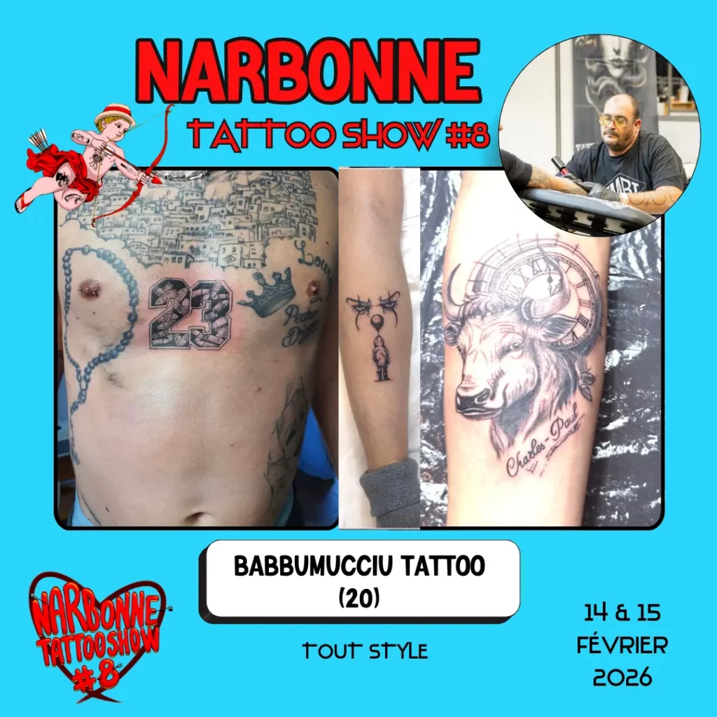 Occitania Events - Tatoueur - Narbonne Tattoo Show #8 - 14 et 15 février 2026 - BABBUMUCCIU TATTOO
