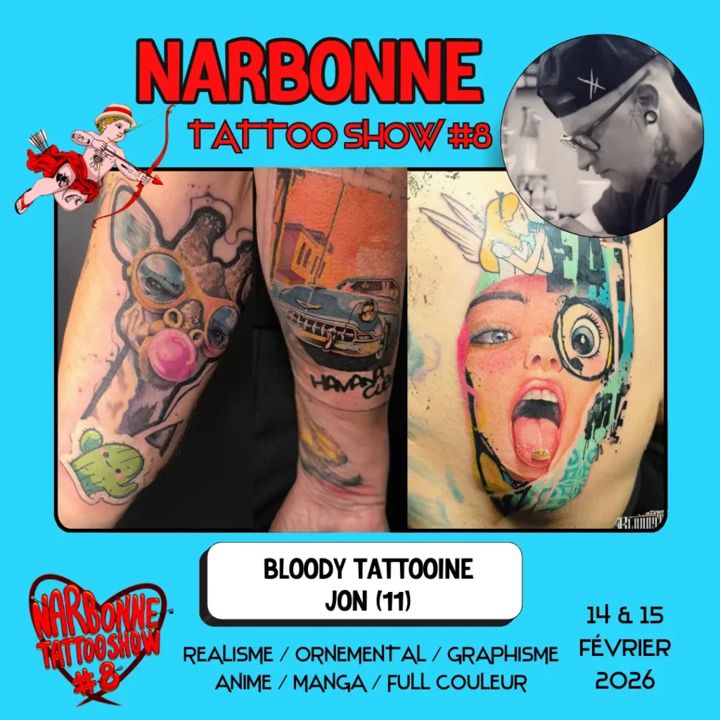 Occitania Events - Tatoueur - Narbonne Tattoo Show #8 - 14 et 15 février 2026 - BLOODY TATTOOINE – JON