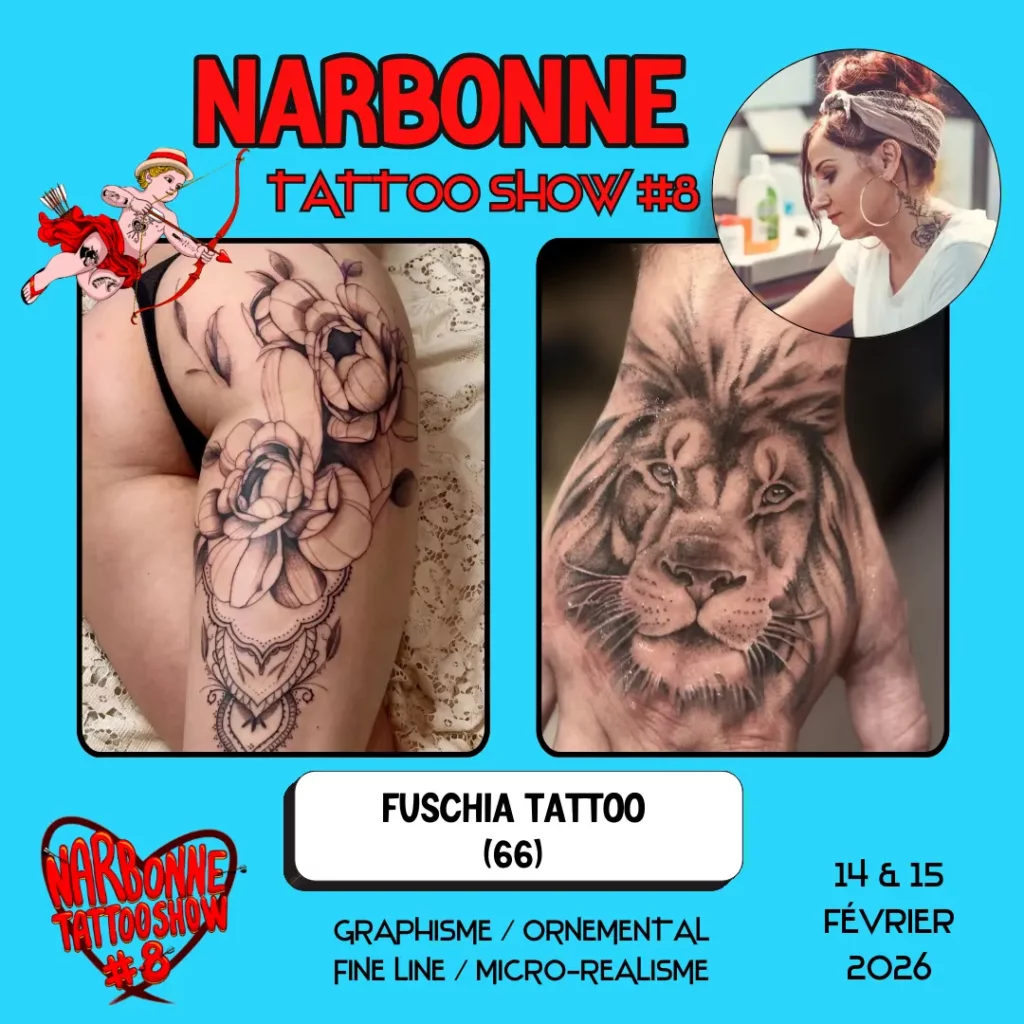 Occitania Events - Tatoueur - Narbonne Tattoo Show #8 - 14 et 15 février 2026 - FUSCHIA TATTOO