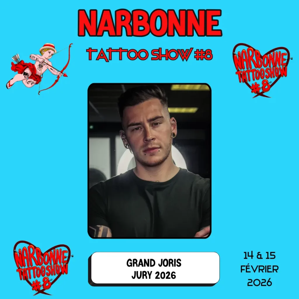 Occitania Events - Tatoueur Jury - Narbonne Tattoo Show #8 - 14 et 15 février 2026 - Joris GRAND – Castres