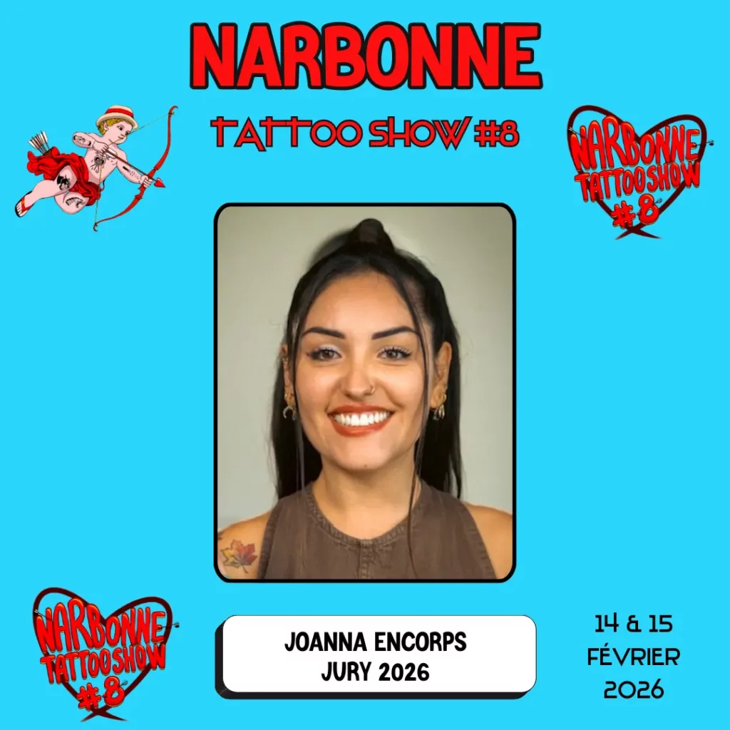 Occitania Events - Tatoueur Jury - Narbonne Tattoo Show #8 - 14 et 15 février 2026 - Joanna de ENCORPS – Saint Gilles