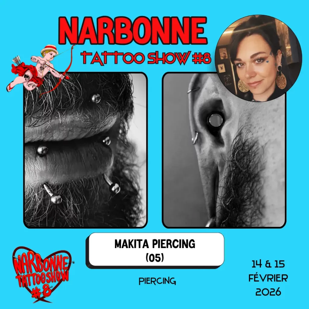 Occitania Events - Tatoueur - Narbonne Tattoo Show #8 - 14 et 15 février 2026 - MATIKA PERCING