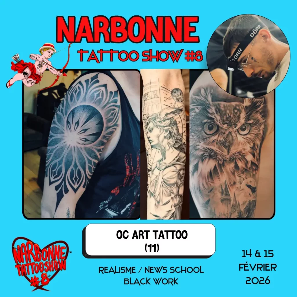 Occitania Events - Tatoueur - Narbonne Tattoo Show #8 - 14 et 15 février 2026 - OC ART TATTOO